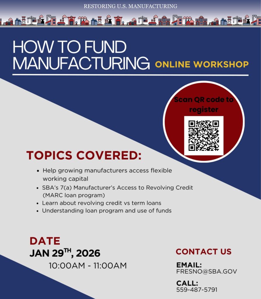 Virtual Workshop: How To Fund Manufacturing